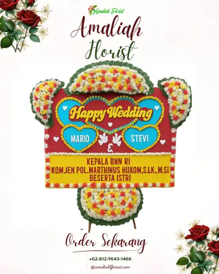 Papan Bunga Pernikahan Bomakia